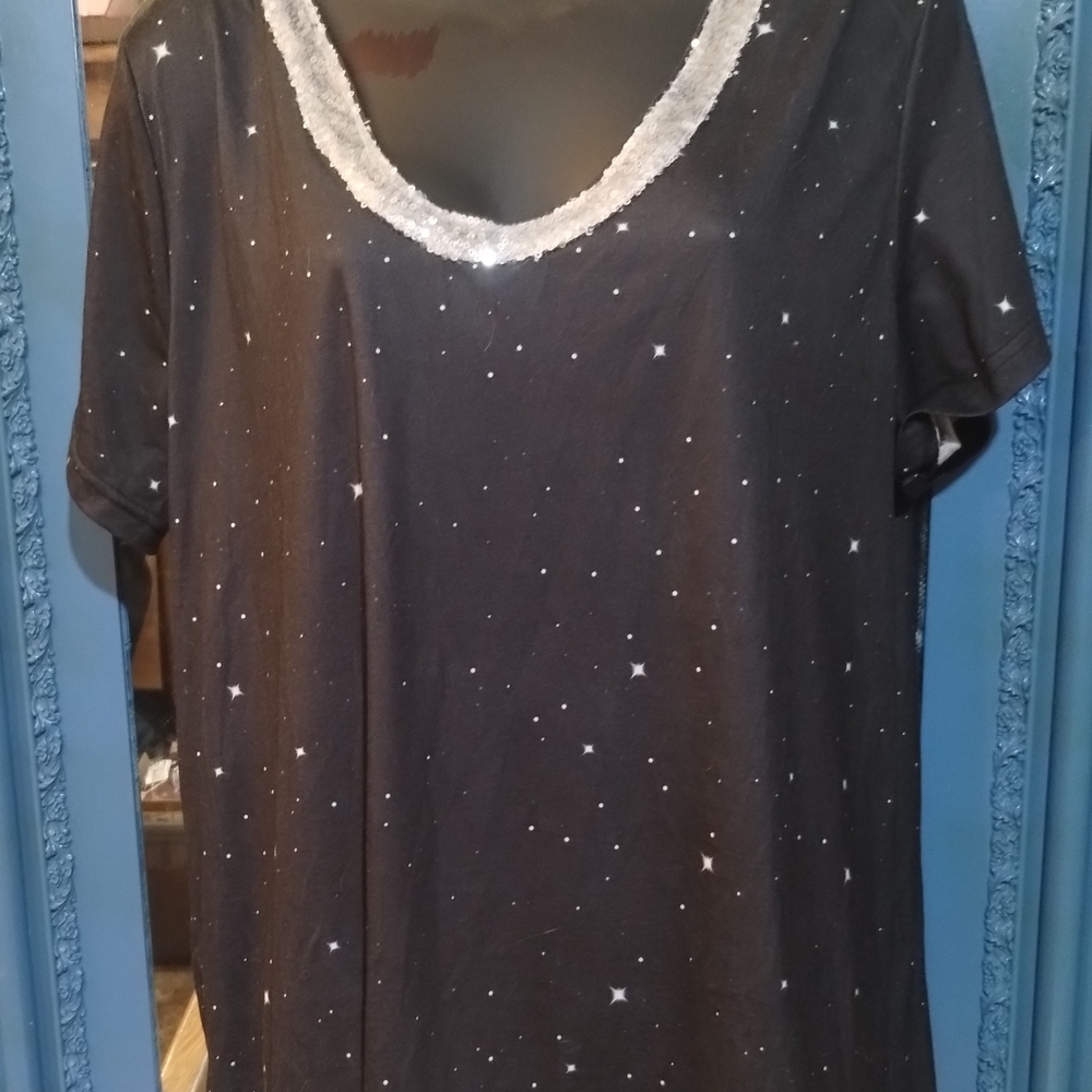 Black Starry Women's Top